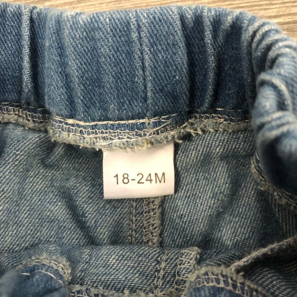 Gap Kids Denim Jogger Pull On Pants - Blue 18-24 M